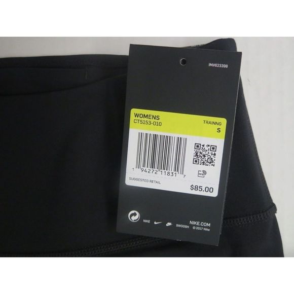 Nike CT5153 010 Women's Sz S Black One Luxe Mid Rise Crop Leggings $85 - Picture 3 of 7